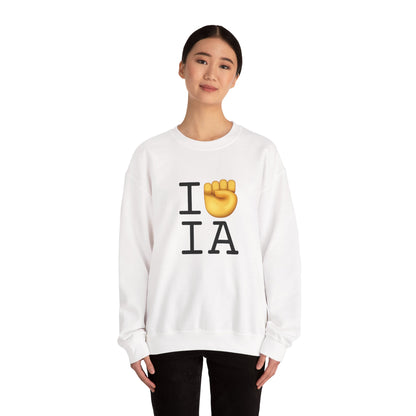 "I Raise my Fist with Iowa" Sweatshirt