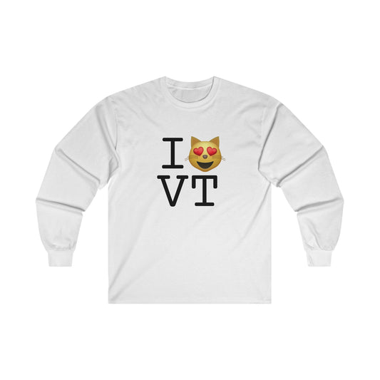 "I'm a Cat that Loves Vermont" Long Sleeve Shirt