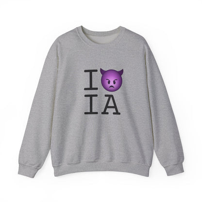 "I'm an Angry Devil about Iowa" Sweatshirt