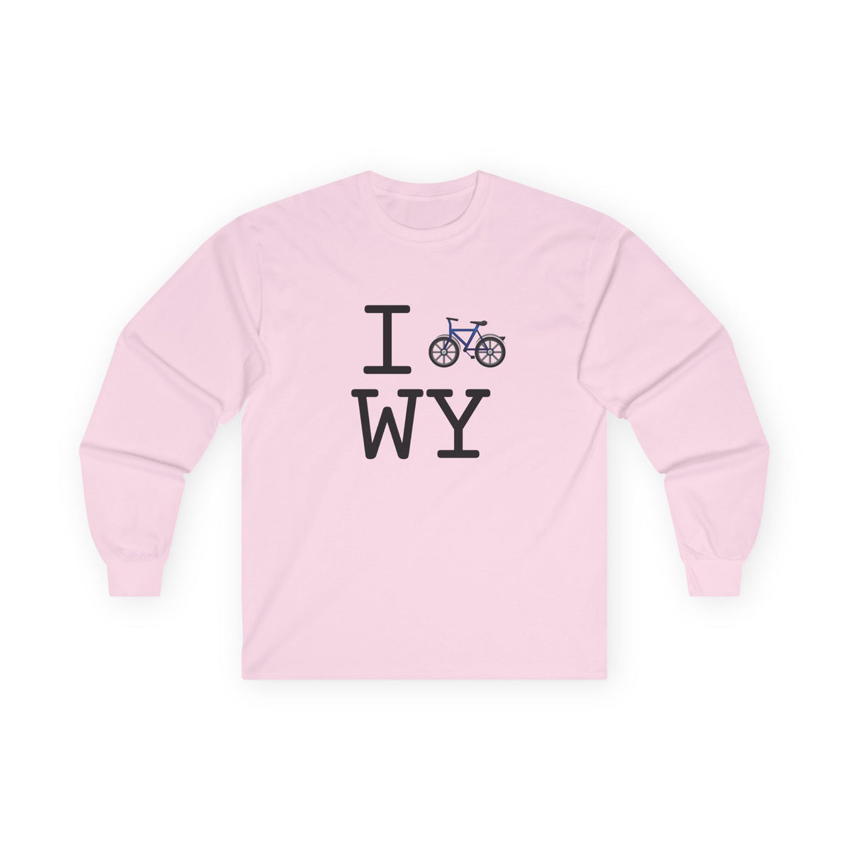 "I Bicycle Wyoming" Long Sleeve Shirt