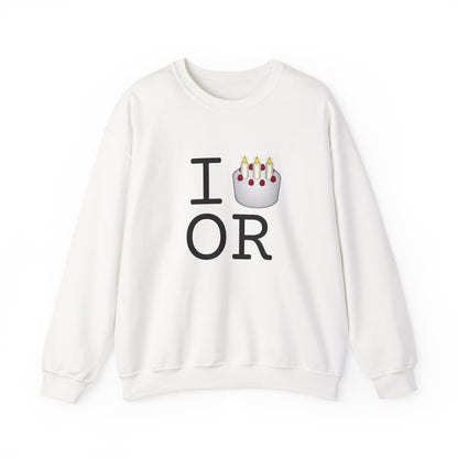 "I Birthday Cake Oregon" Sweatshirt