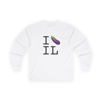 "I Eggplant Illinois" Long Sleeve Shirt
