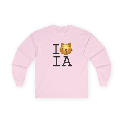 "I'm a Kissing Cat toward Iowa" Long Sleeve Shirt