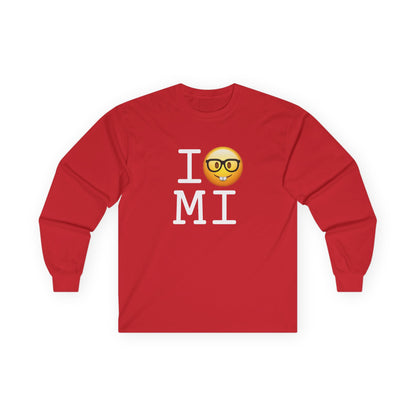 "I'm a Nerd about Michigan" Long Sleeve Shirt
