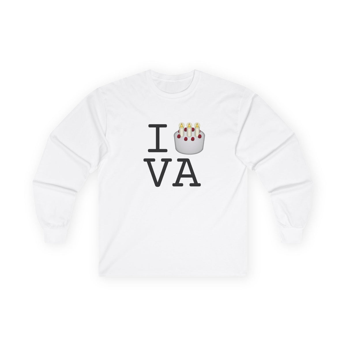 "I Birthday Cake Virginia" Long Sleeve Shirt