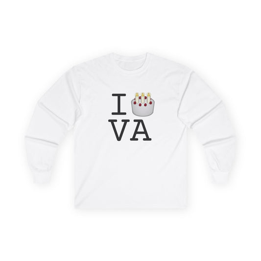 "I Birthday Cake Virginia" Long Sleeve Shirt