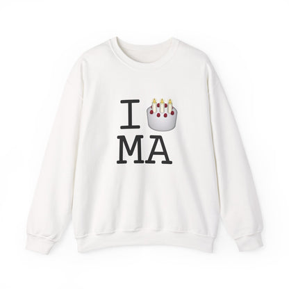 "I Birthday Cake Massachusetts" Sweatshirt