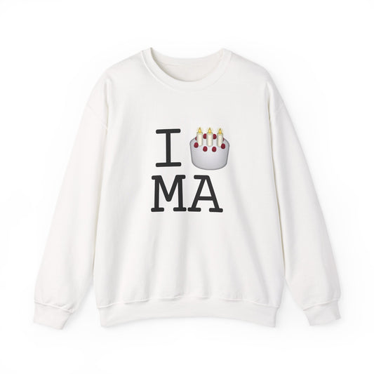 "I Birthday Cake Massachusetts" Sweatshirt