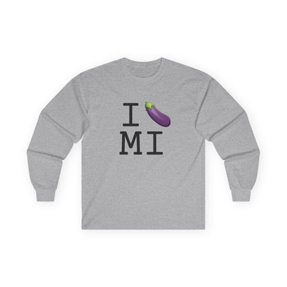 "I Eggplant Michigan" Long Sleeve Shirt