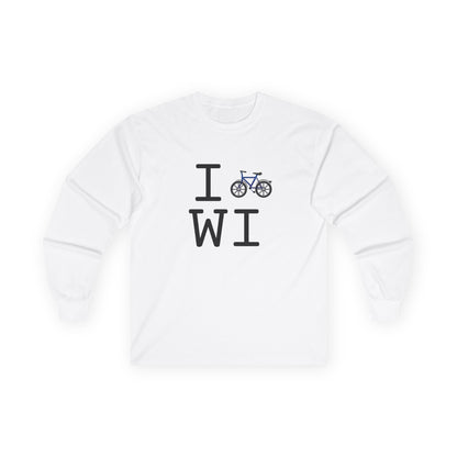 "I Bicycle Wisconsin" Long Sleeve Shirt
