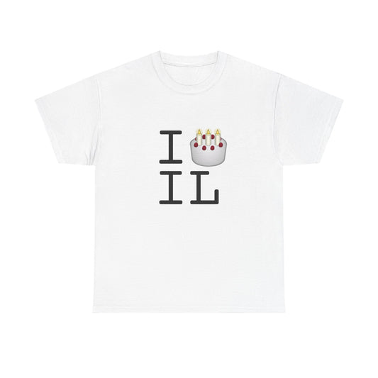 "I Birthday Cake Illinois" Tee