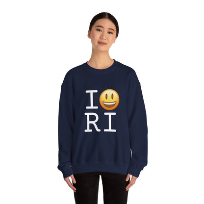 "I'm Happy about Rhode Island" Sweatshirt