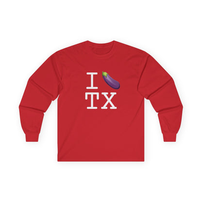 "I Eggplant Texas" Long Sleeve Shirt