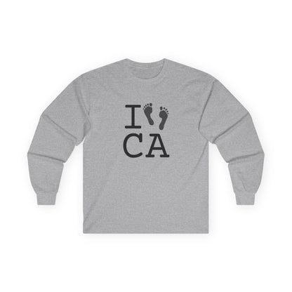 "I leave Footsteps in California" Long Sleeve Shirt