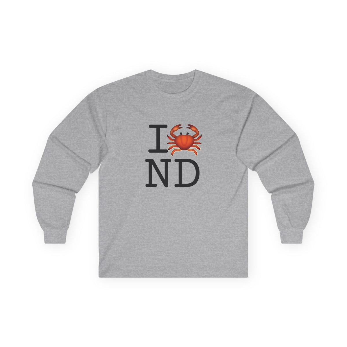 "I Crab North Dakota" Long Sleeve Shirt