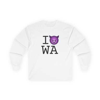 "I'm an Angry Devil about Washington" Long Sleeve Shirt