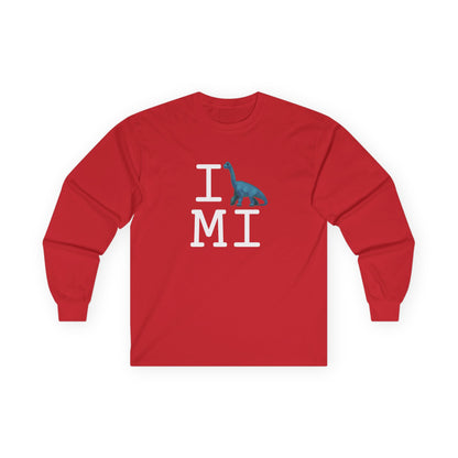 "I'm a Dinosaur in Michigan" Long Sleeve Shirt