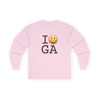 "I'm Happy about Georgia" Long Sleeve Shirt