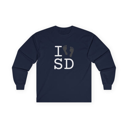 "I leave Footsteps in South Dakota" Long Sleeve Shirt