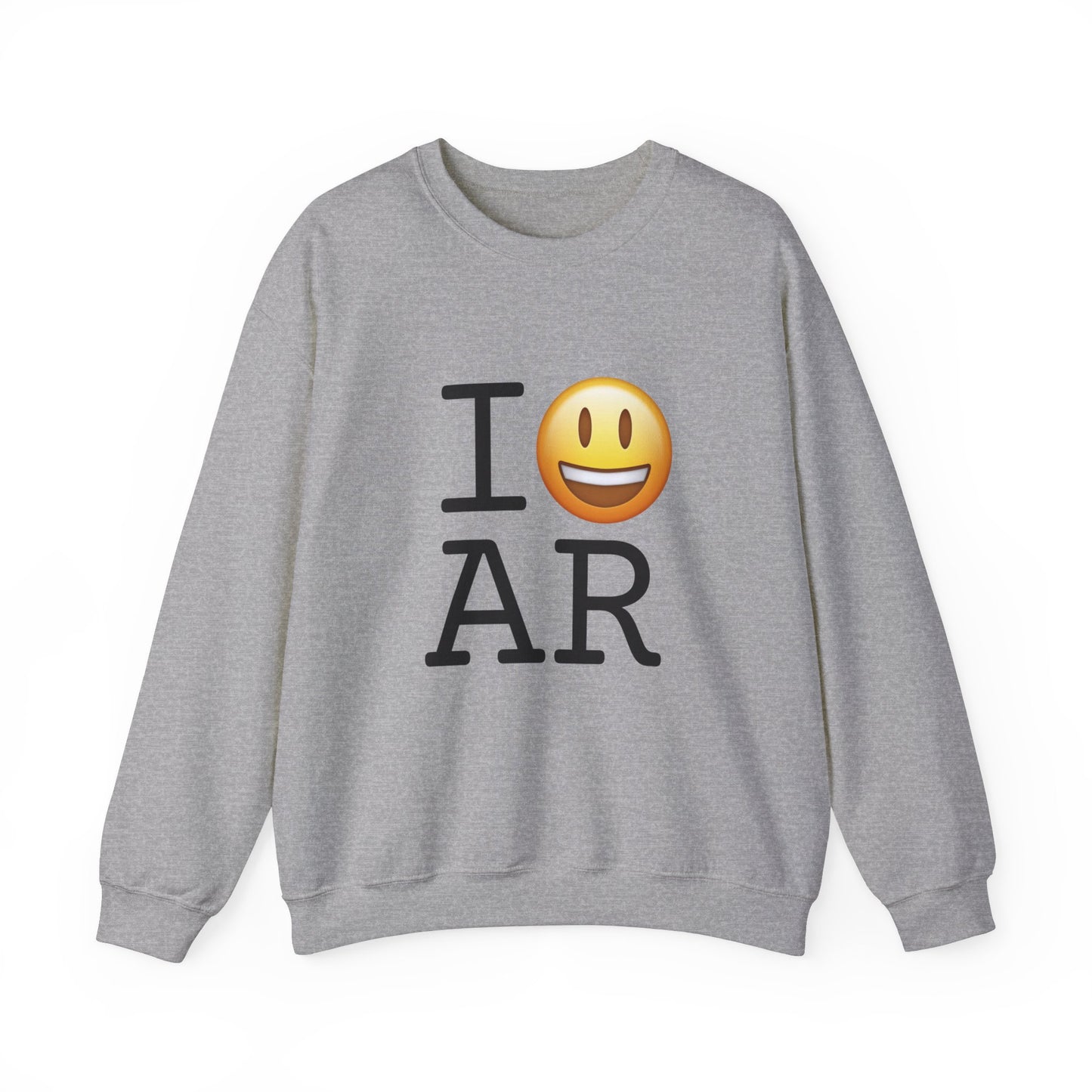 "I'm Happy about Arkansas" Sweatshirt