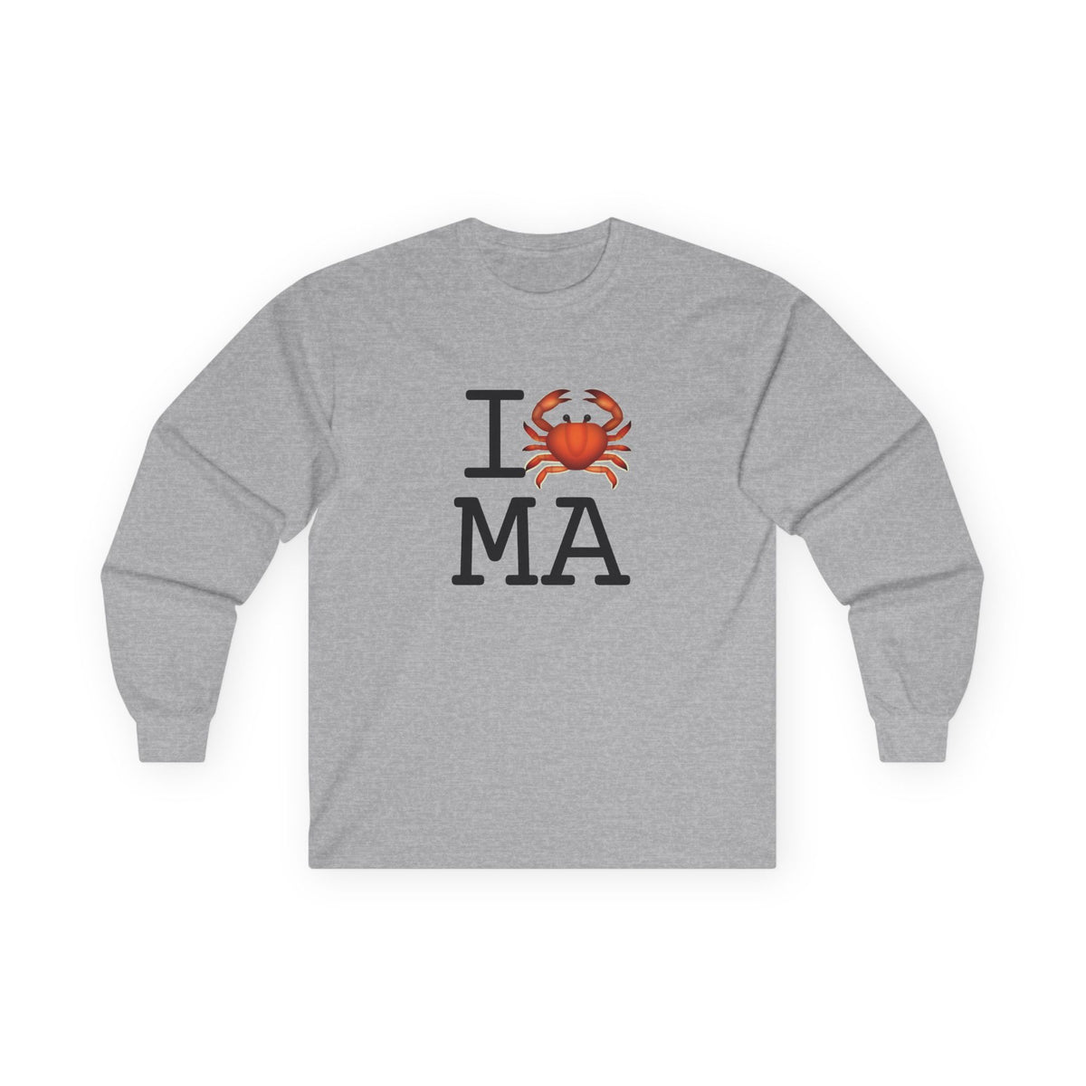 "I Crab Massachusetts" Long Sleeve Shirt