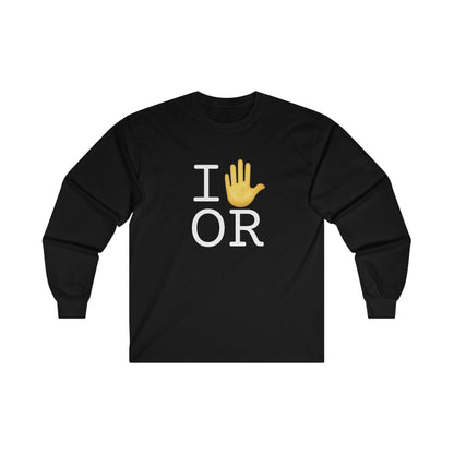 "I Stop (Raised Hand) Oregon" Long Sleeve Shirt