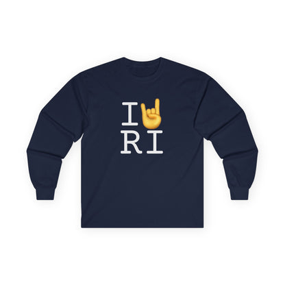 "I Rock On with Rhode Island" Long Sleeve Shirt
