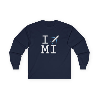 "I Fly Over Michigan" Long Sleeve Shirt