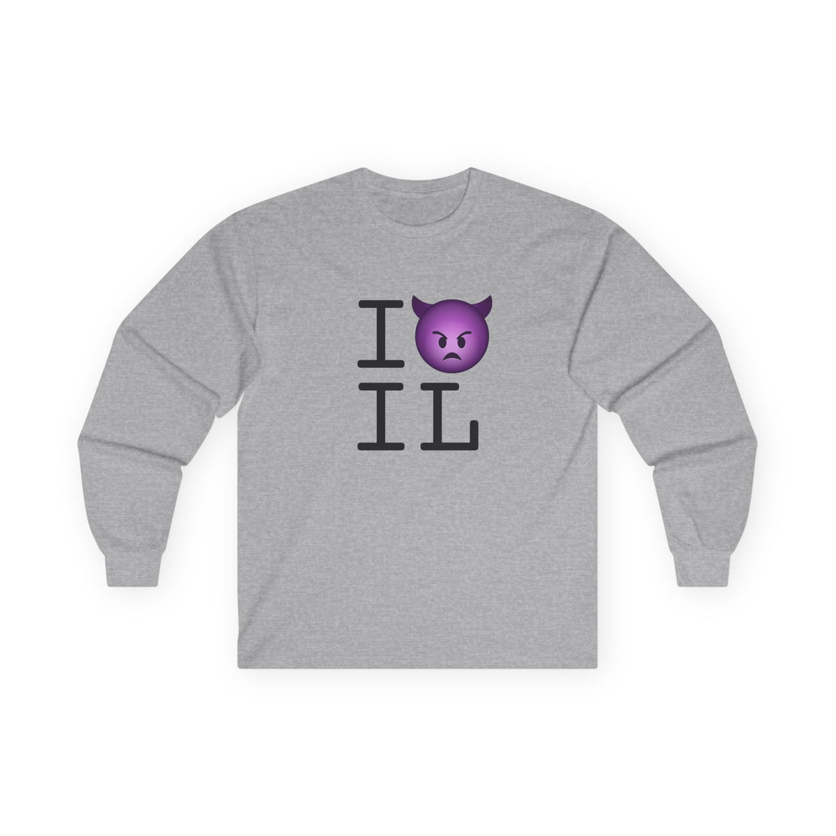 "I'm an Angry Devil about Illinois" Long Sleeve Shirt