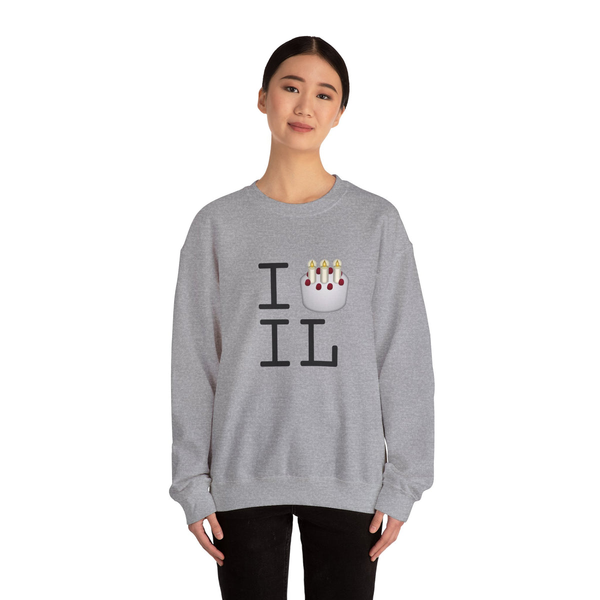 "I Birthday Cake Illinois" Sweatshirt