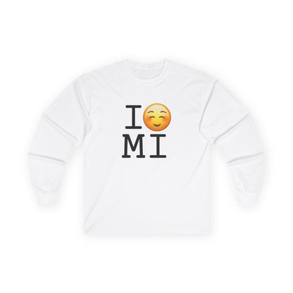 "I Blush at Michigan" Long Sleeve Shirt