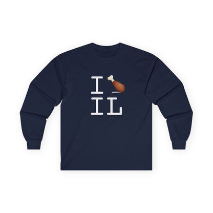 "I Chicken Drumstick Illinois" Long Sleeve Shirt