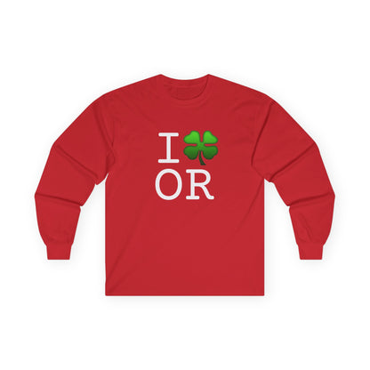 "I'm Lucky (Clover) in Oregon" Long Sleeve Shirt