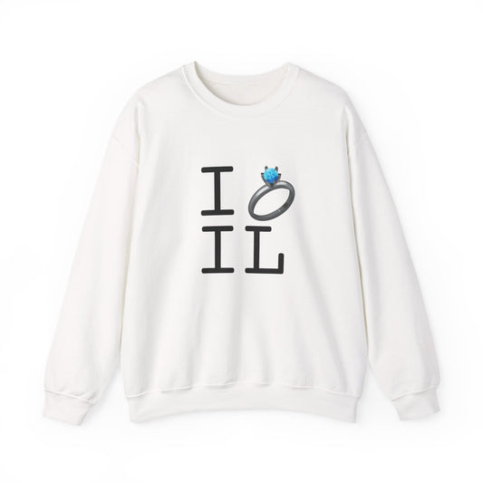 "I'm Married to (Diamond Ring) Illinois" Sweatshirt