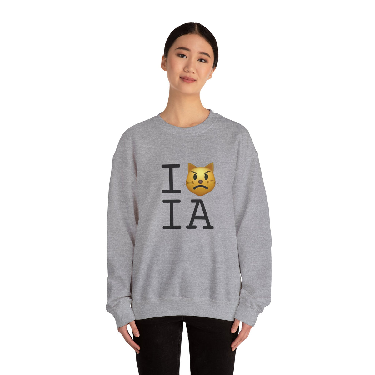 "I'm a Pouting Cat about Iowa" Sweatshirt