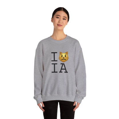 "I'm a Pouting Cat about Iowa" Sweatshirt