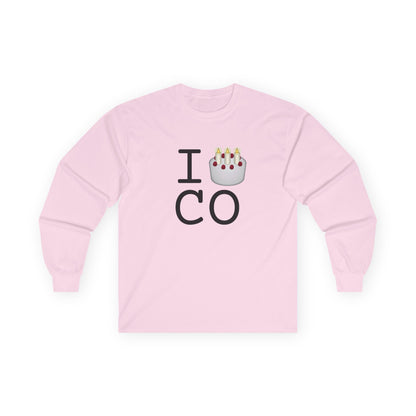 "I Birthday Cake Colorado" Long Sleeve Shirt