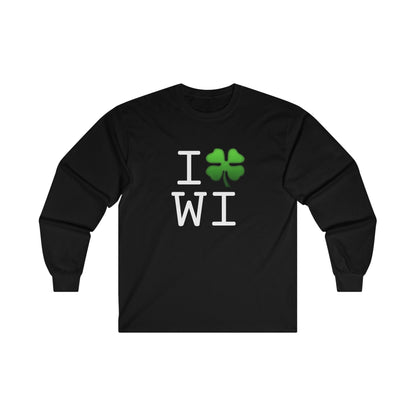 "I'm Lucky (Clover) in Wisconsin" Long Sleeve Shirt