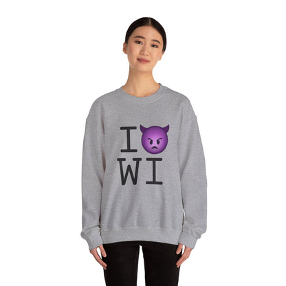 "I'm an Angry Devil about Wisconsin" Sweatshirt