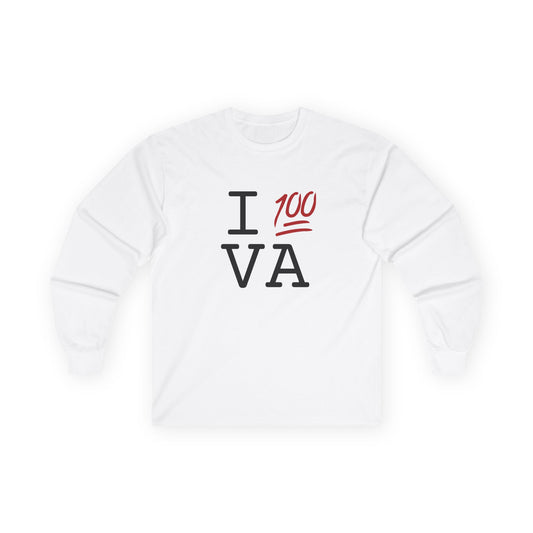"I Keep it 100 in Virginia" Long Sleeve Shirt