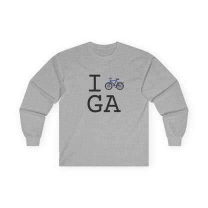 "I Bicycle Georgia" Long Sleeve Shirt