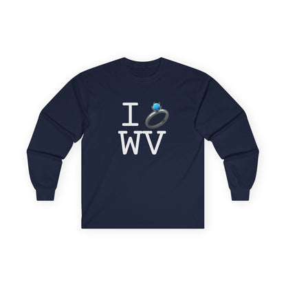 "I'm Married to (Diamond Ring) West Virginia" Long Sleeve Shirt