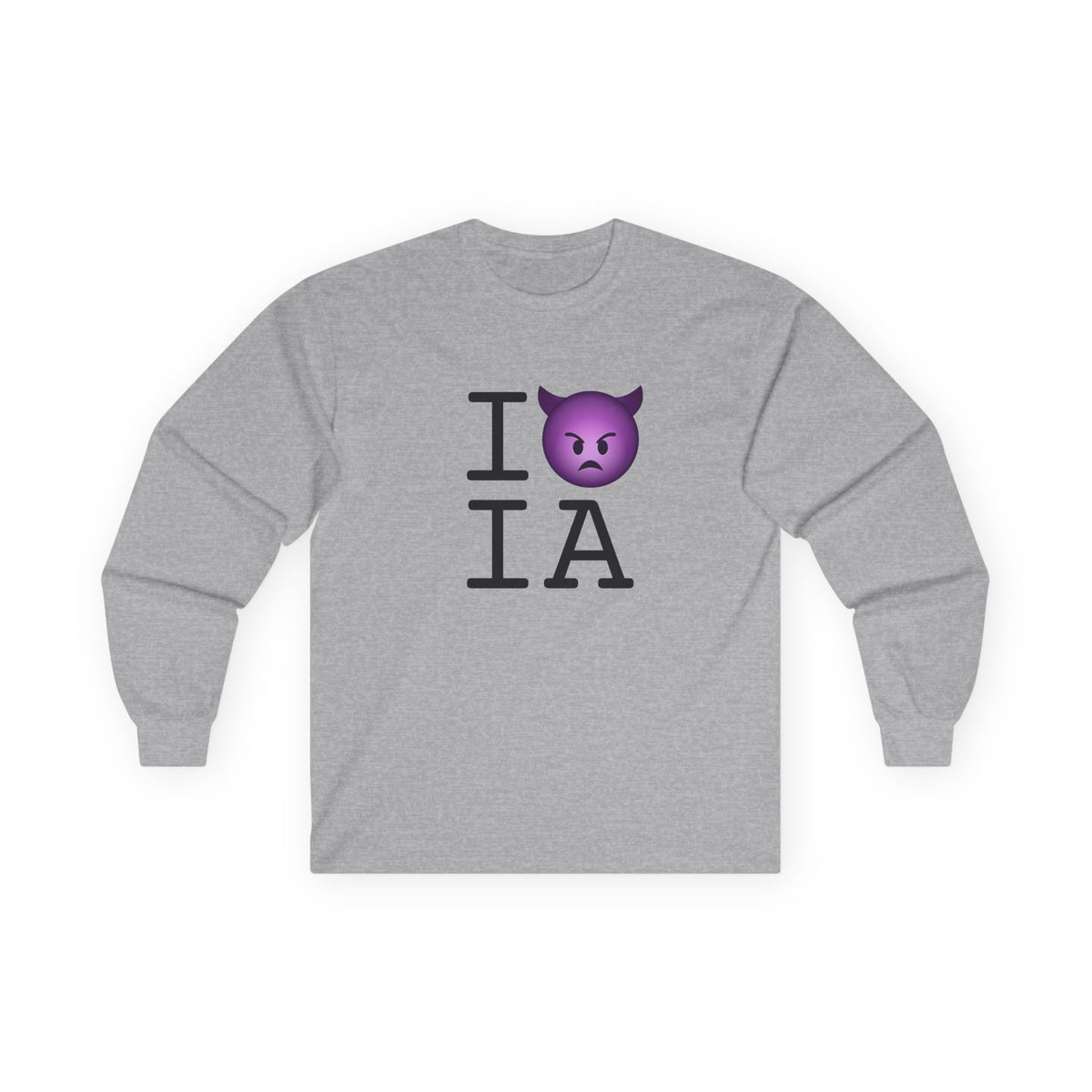 "I'm an Angry Devil about Iowa" Long Sleeve Shirt