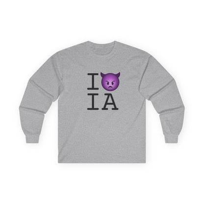 "I'm an Angry Devil about Iowa" Long Sleeve Shirt
