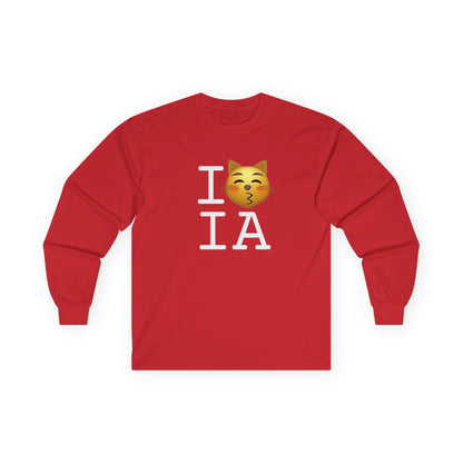 "I'm a Kissing Cat toward Iowa" Long Sleeve Shirt