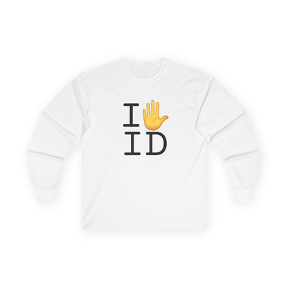 "I Stop (Raised Hand) Idaho" Long Sleeve Shirt