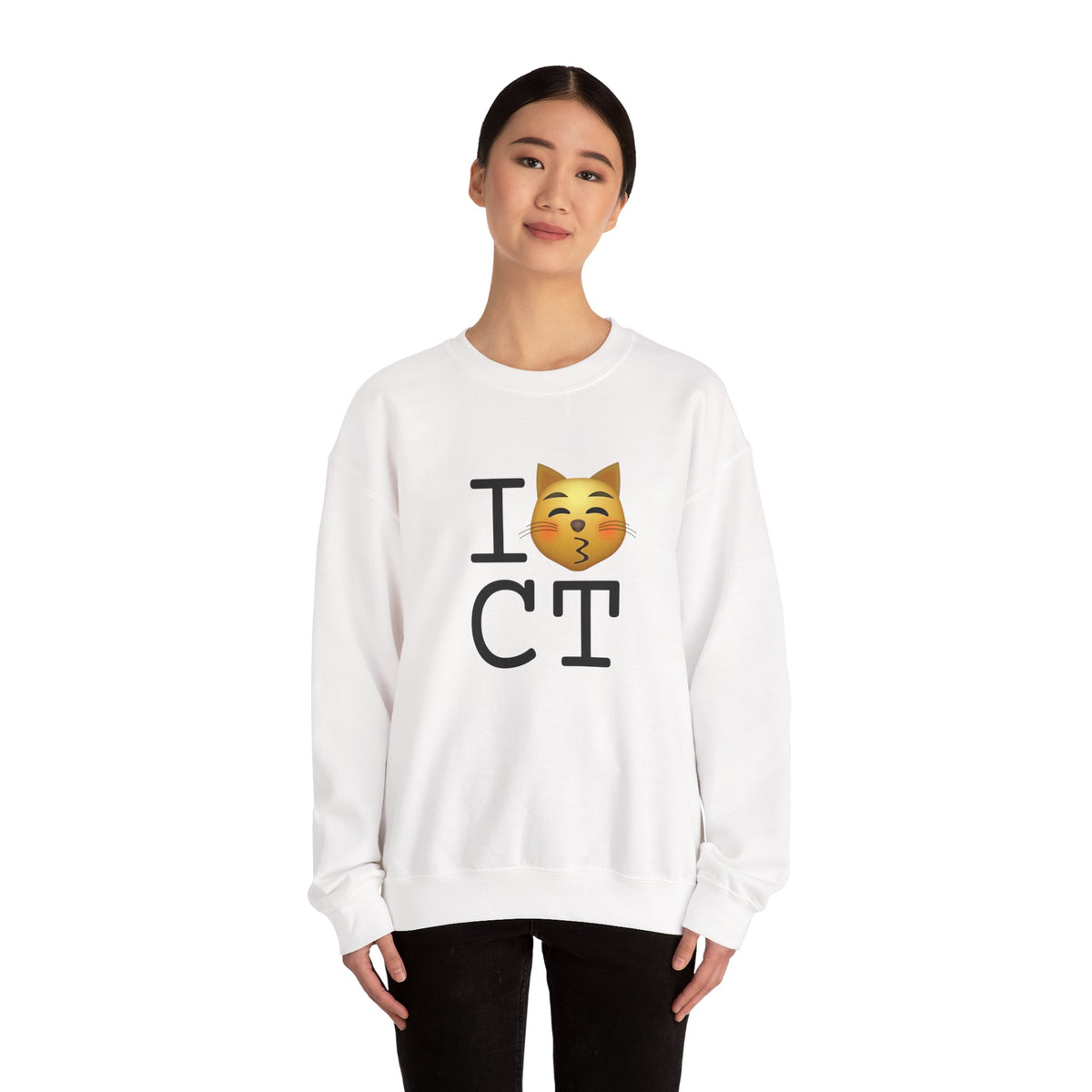 "I'm a Kissing Cat toward Connecticut" Sweatshirt