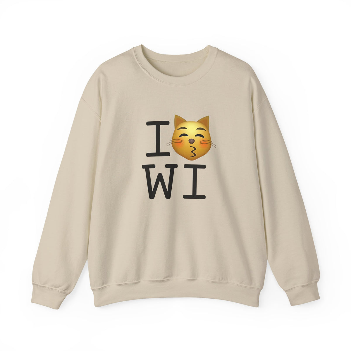 "I'm a Kissing Cat toward Wisconsin" Sweatshirt