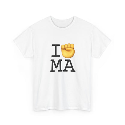 "I Raise my Fist with Massachusetts" Tee