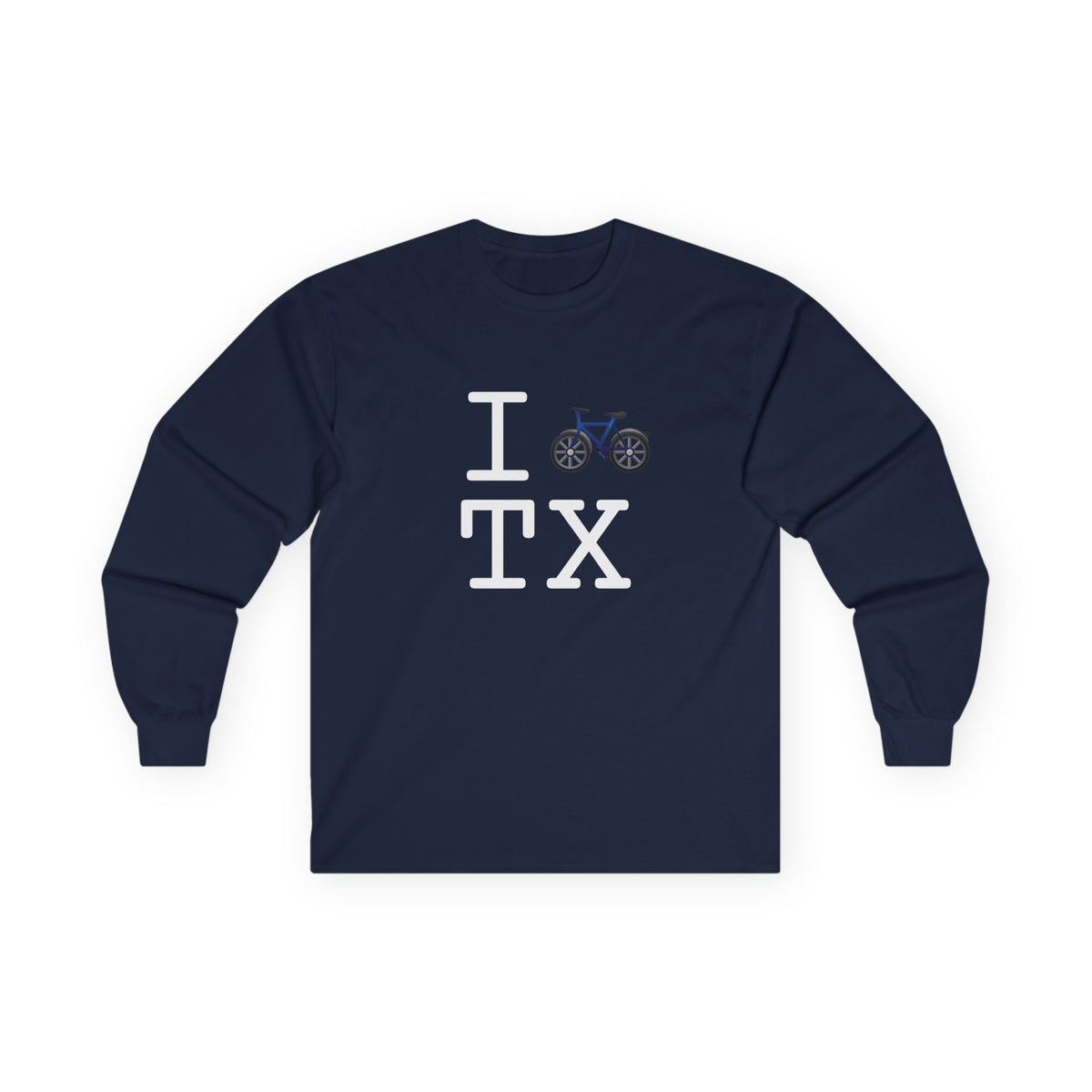 "I Bicycle Texas" Long Sleeve Shirt